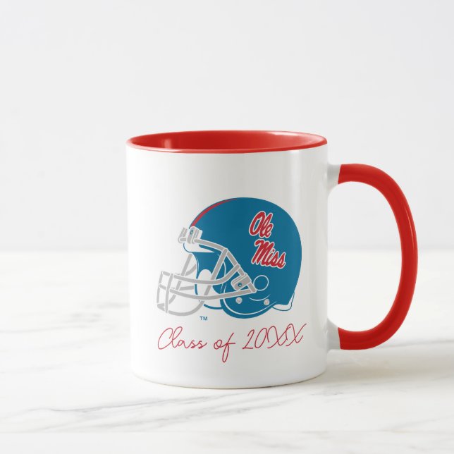Mug Casque Ole Miss Football | Bleu clair (Droite)