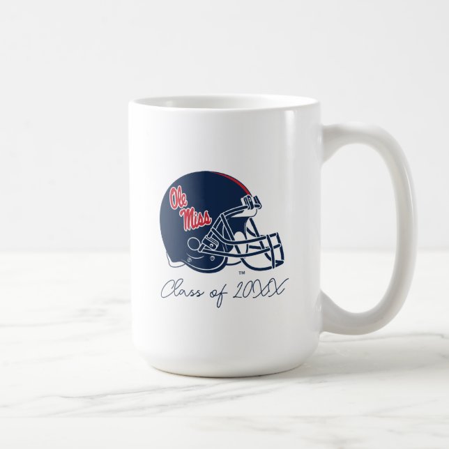 Mug Casque Ole Miss Football | bleu foncé (Droite)