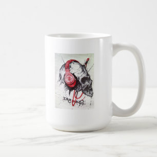 Mug Casque rouge crâne rythmique Dark Art Designer Ho