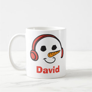 Mug Casques personnalisés Musique Snowman