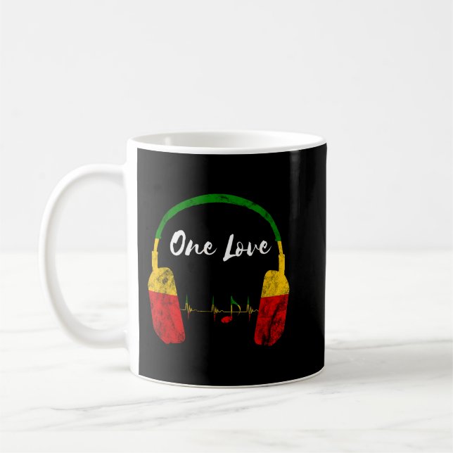 Mug Casques Rasta Reggae Musique Jamaïcaine Pride One  (Gauche)