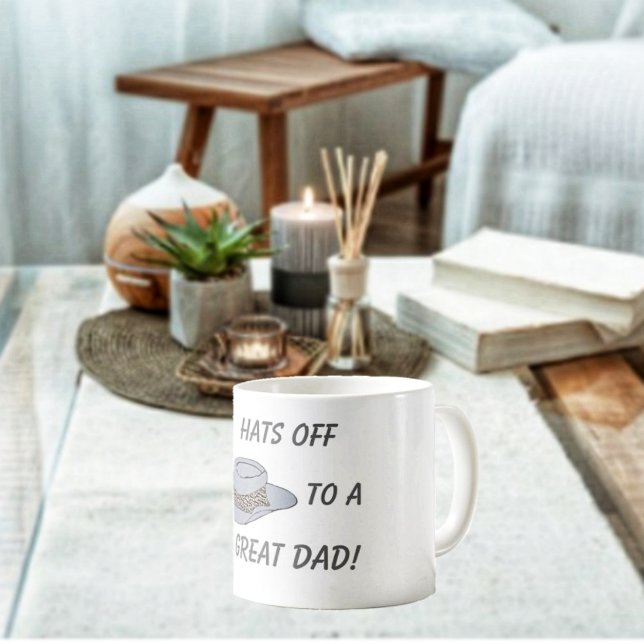 Mug Casquette casquette non gris (Gift this Hats Off-Gray Hat Coffee Mug, to your Dad on his special day!)
