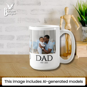 Mug Casquette Classique Établie Papa Photo Blanc