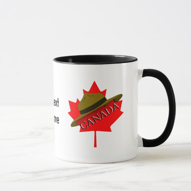 Mug Casquette de la Gendarmerie canadienne sur la feui (Droite)