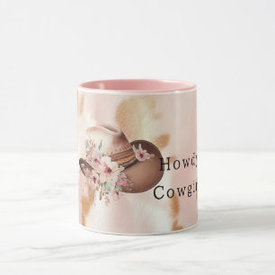 Mug Casquette de la vache blanche rose Tan Sud-Ouest