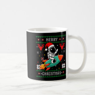 Mug Casquette de Noël laide d'astronaute à cheval sur