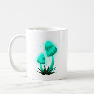 Mug Casquette de Pixie psychédélique de Cyan brillant