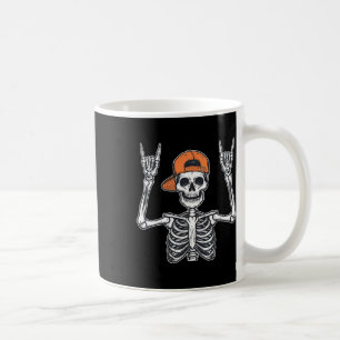 Mug Casquette de skater squelette rocker Halloween hom