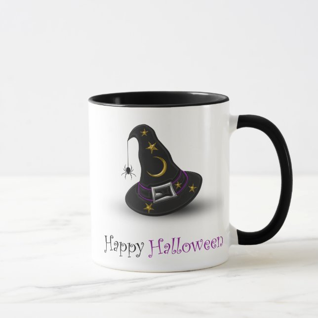Mug Casquette de sorcière d'Halloween avec araignée -  (Droite)