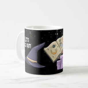 Mug Casquette de sorcière, livre magique et pentagramm