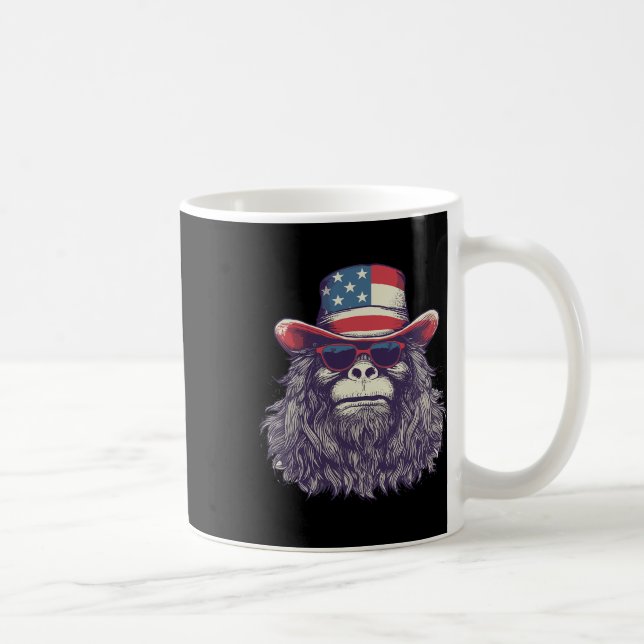 Mug Casquette du drapeau américain de Bigfoot 4 juille (Droite)