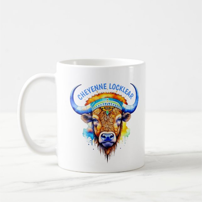 Mug Casquette indienne de bison amérindien (Gauche)