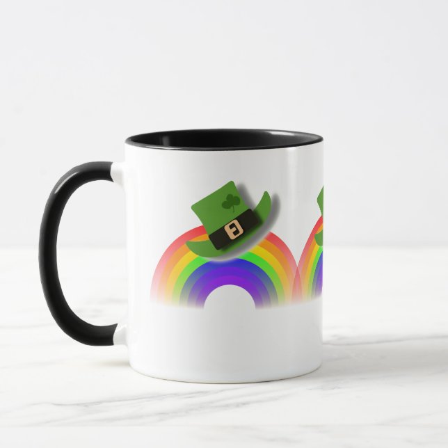 Mug Casquette Jour de la Saint Patrick et arc-en-ciel (Gauche)