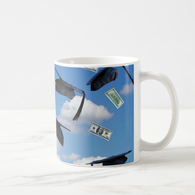Mug Casquettes de fin d'études et argent (Droite)