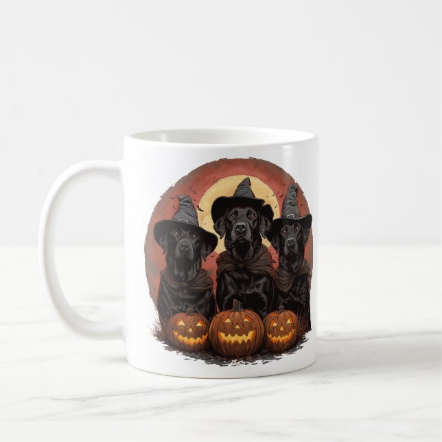 Mug Casquettes de sorcière pour chiens de trieuse d'Ha (Gauche)