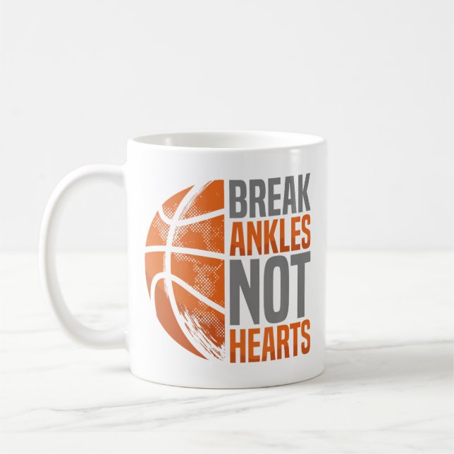 Mug Casse les chevilles, pas les cœurs, joueur de bask (Gauche)