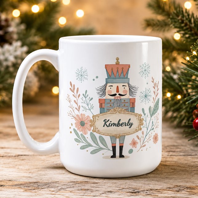 Mug Casse-Noisette de Noël avec nom personnalisé (Personalized Christmas Nutcracker Mug)