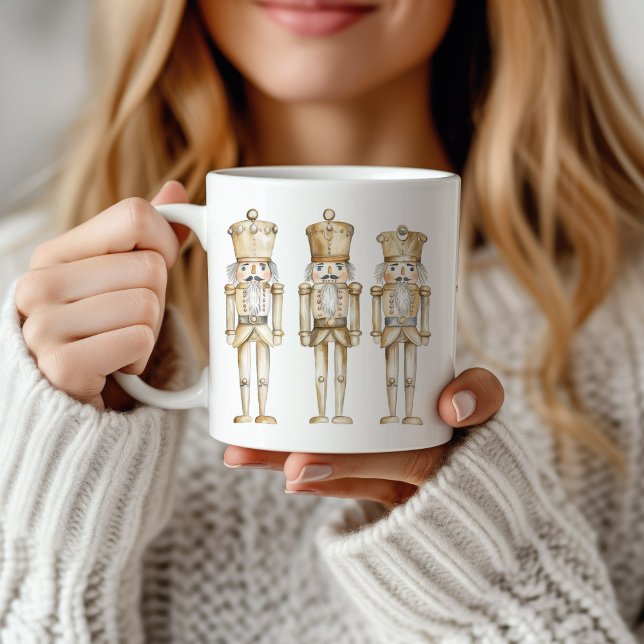 Mug Casse-Noisette de Noël en Or (Gold Nutcracker Christmas Mug)