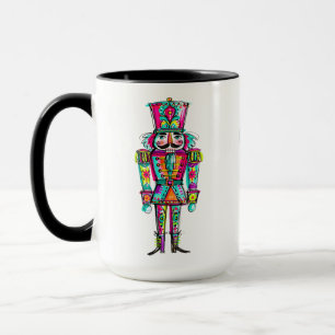 Mug Casse-noisette pastel arc-en-ciel rose Noël
