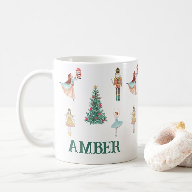 Mug Casse-noisette personnalisée & Ballerina Noël mign (Avec donut)