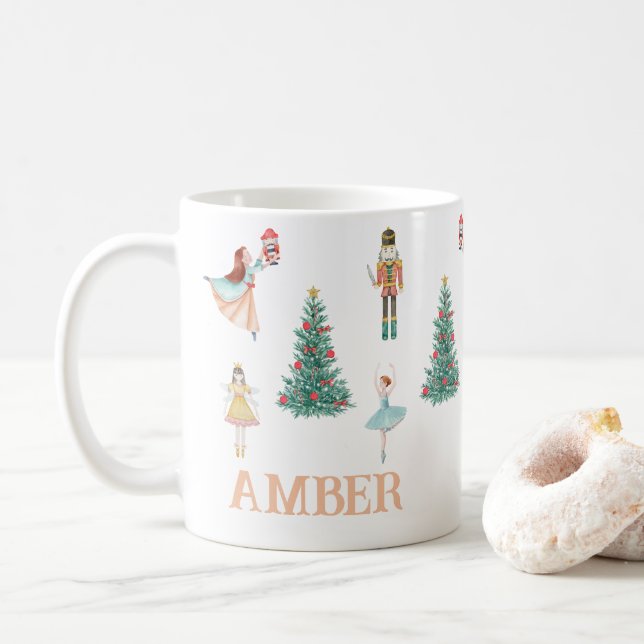 Mug Casse-noisette personnalisée & Ballerina Noël mign (Avec donut)