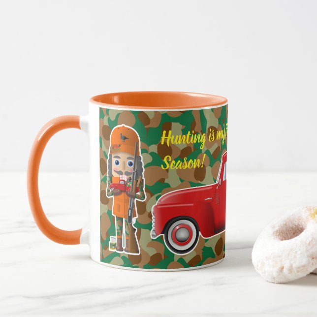 Mug Casse-noix de chasse de Turquie avec petit camion  (Avec donut)