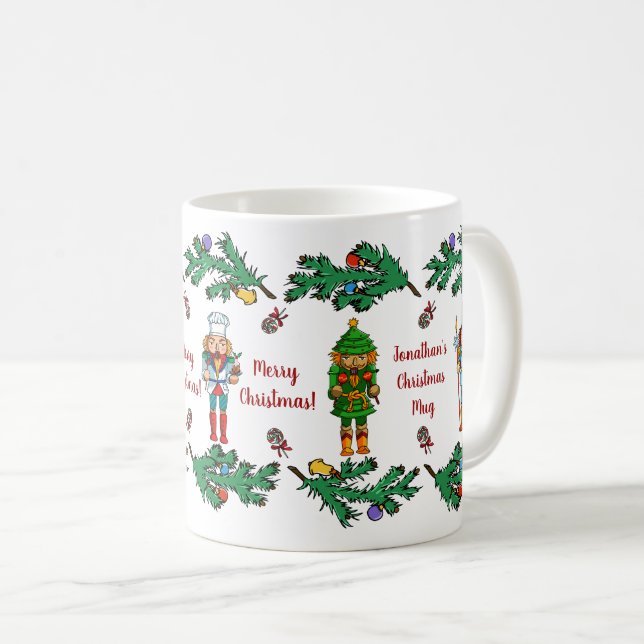 Mug Casse-noix royaux de Noël personnalisés (Devant droit)