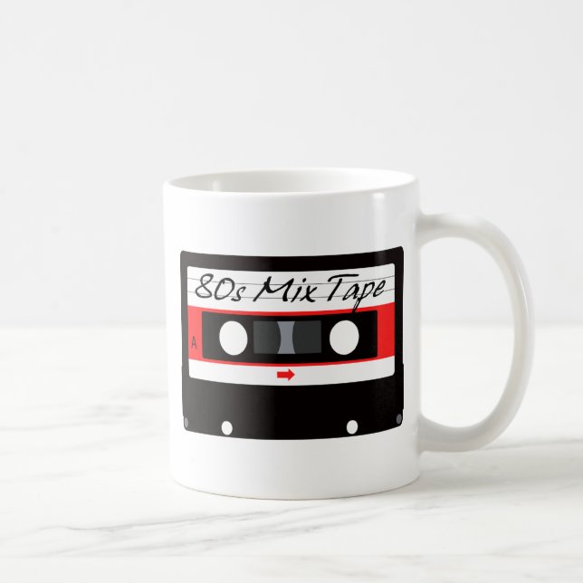 Mug cassette de bande de mélange de la musique 80s (Droite)