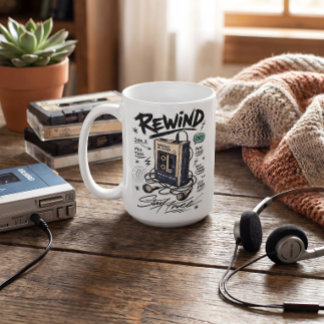 Mug Cassette Rétro à Rembobiner Musique Nostalgie Mixt