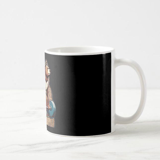 Mug Castor Drôle Avec Gants De Boxe Rouge Costume (Droite)