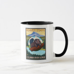 Mug Castor et capot de Mt. - gorge du fleuve Columbia,