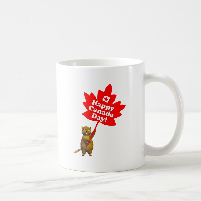 Mug Castor et feuille d'érable de la fête du Canada (Droite)