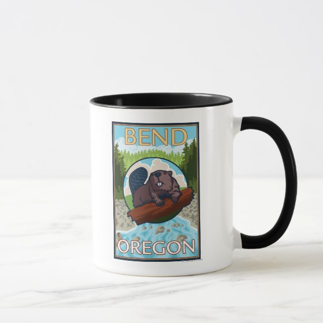 Mug Castor et rivière - Bend, Oregon (Droite)