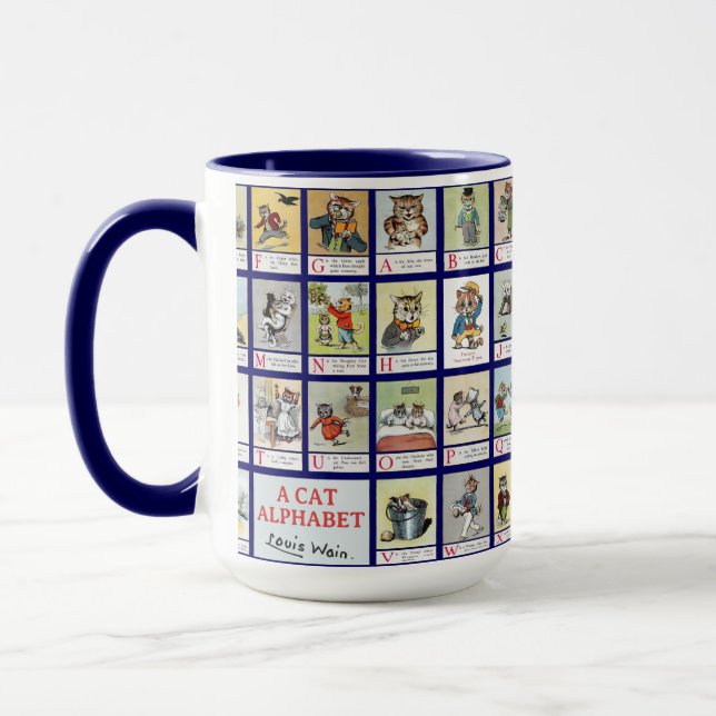 Mug Cat Alphabet, Louis Wain (Gauche)