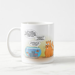 Mug Cat and fish; né dans le mauvais corps