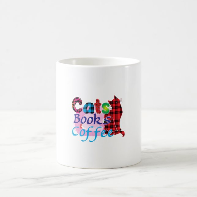 Mug Cat Art Chats Livres Coffee_2 (Centre)