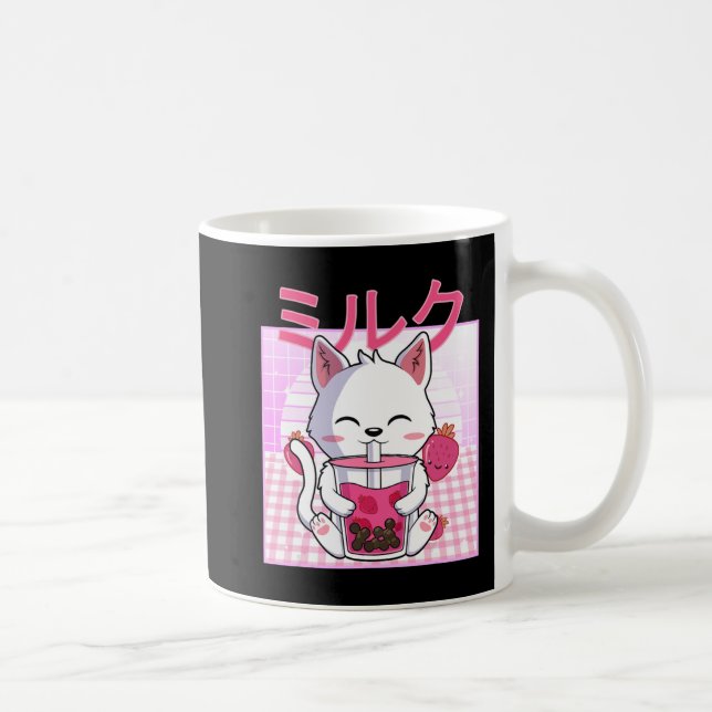 Mug Cat Boba Tea Bubble Tea Anime Kawaii Neko Venin Ki (Droite)