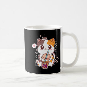 Mug Cat Boba Tea Bubble Tea Kawaii Anime Japanese Neko