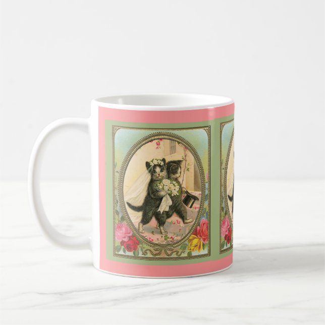 Mug Cat Bride and Groom Wedding Day (Gauche)