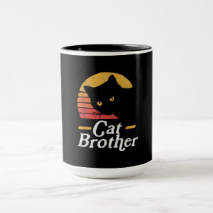 Mug Cat Brother Style Vintage Retro Cadeau Pour Amoure