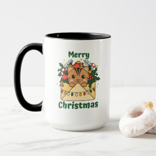 Mug Cat Christmas Letter Winter Animals