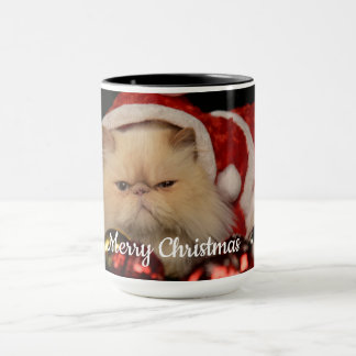 Mug Cat Christmas Photo personnalisée