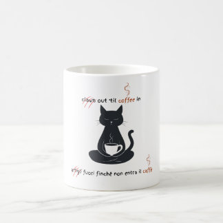 Mug  Cat + Coffee = Claws” Minimalist Design 