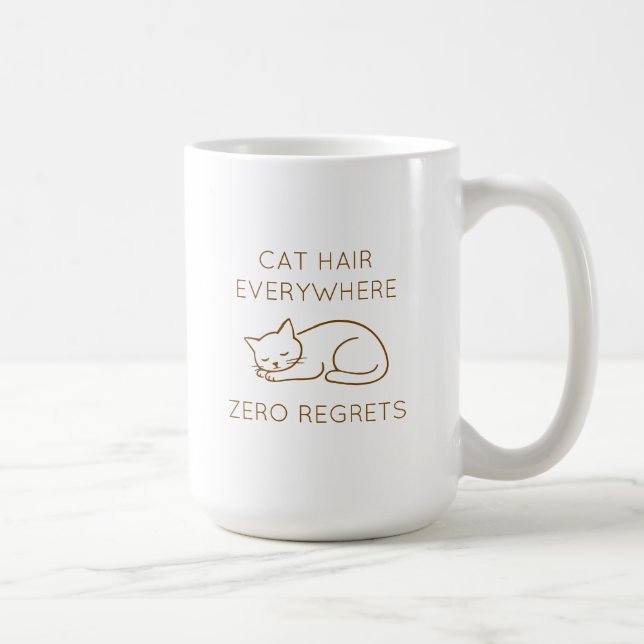 Mug Cat hair everywhere zero regrets (Droite)