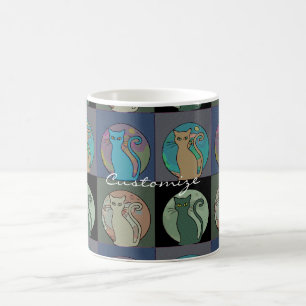 Mug Cat Lady Multi Cats assis Thunder_Cove