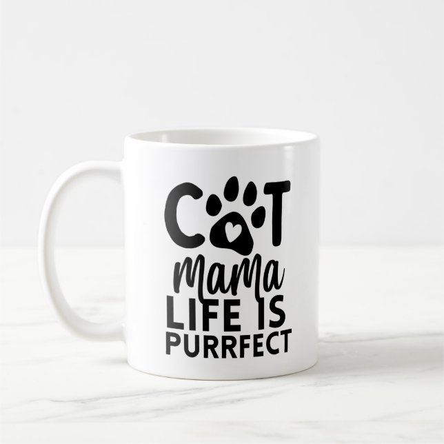 Mug Cat Mama vie est parfait (Gauche)