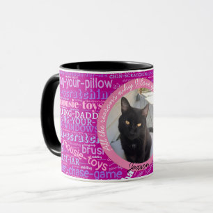 Mug Cat Mom Mot de photo Cloud Valentine