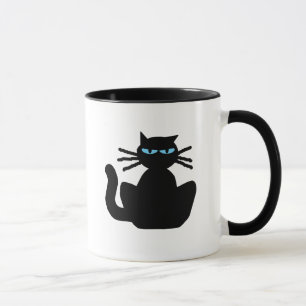 Mug Cat noir sassy aux yeux bleus