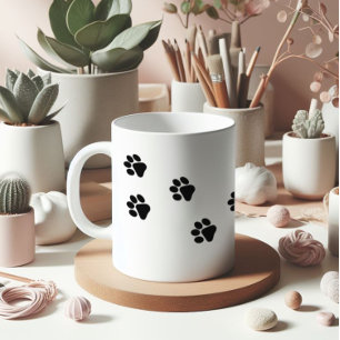 Mug Cat Paw Trace Motif personnalisable