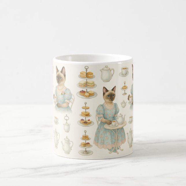 Mug Cat prend le thé de l'après-midi Londres Angleterr (Centre)